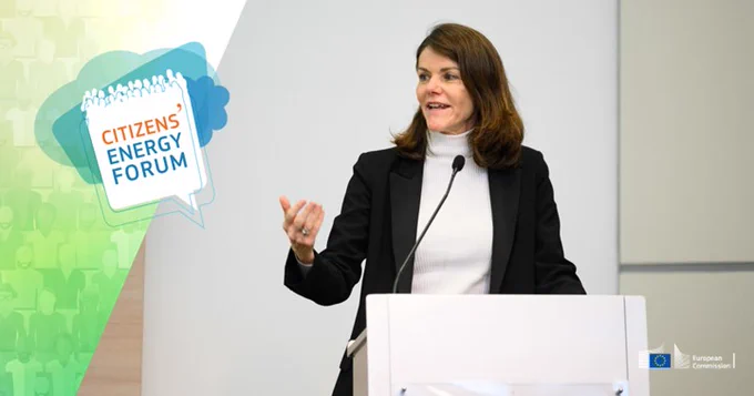 Photo of Mecthhild Wörsdörfer, Deputy Director-General for energy at the European Commission  speaking at the Citizens' Energy Forum in Budapest this morning. 