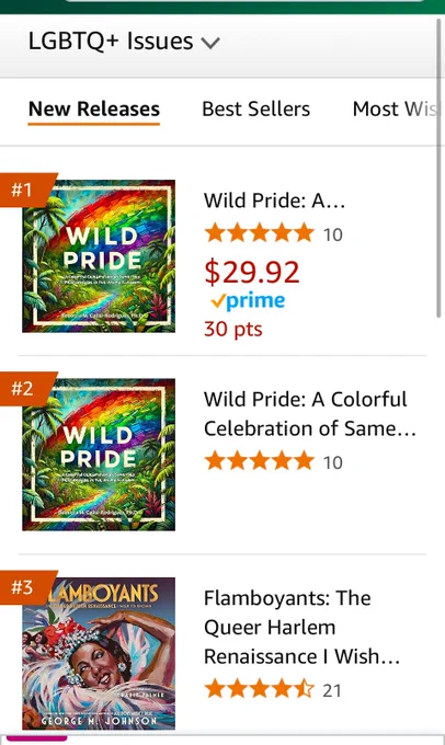Colorful book cover of Wild Pride, by Dr. Rebecca Calisi-Rodriguez, showing  #1 paperback and #2 kindle “Top New Release”