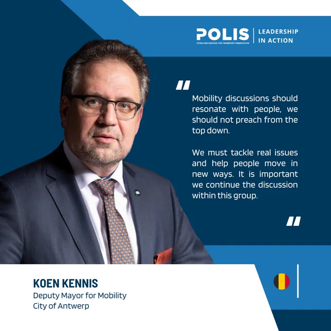 Koen Kennis, Deputy Mayor for Mobility, City of Antwerp