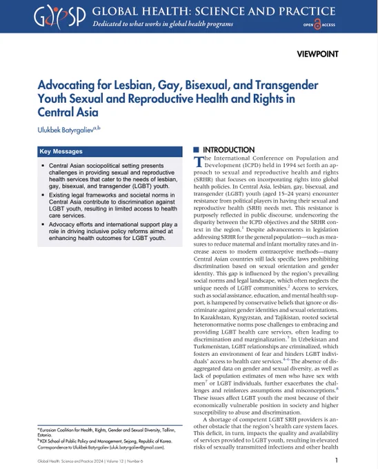 LGBTQ SRH in Central Asia
