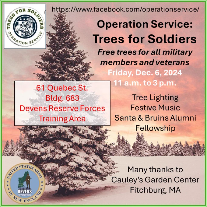 Come for a tree, enjoy some festivities with those who served