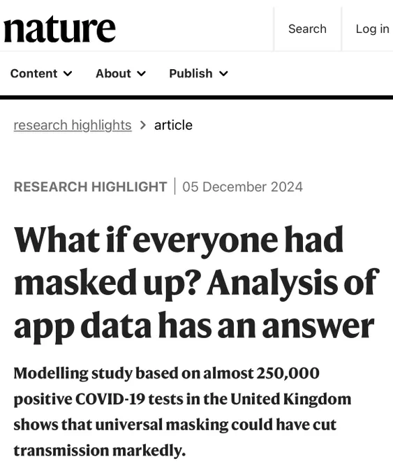 What if everyone had masked up? Analysis of app data has an answer
Modelling study based on almost 250,000 positive COVID-19 tests in the United Kingdom shows that universal masking could have cut transmission markedly.