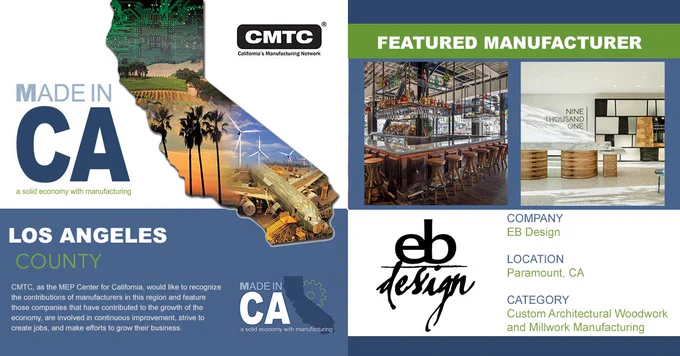 CMTC’s Featured Made in California Manufacturer: EB Design