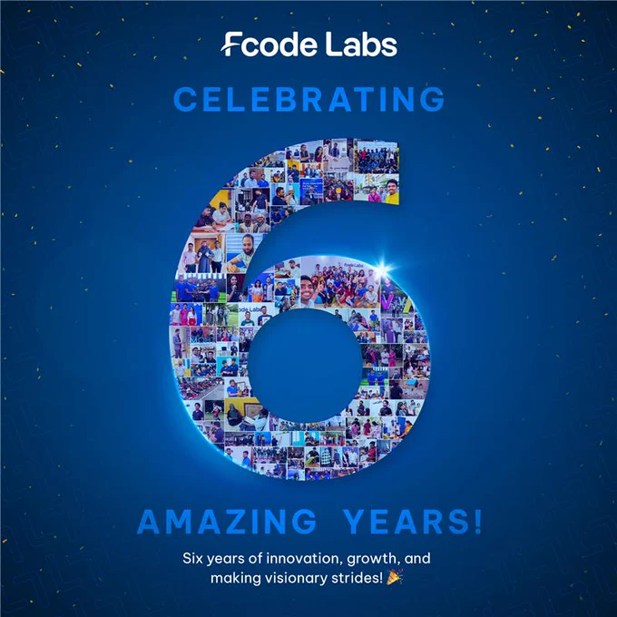 Fcode Labs celebrating 6 years anniversary