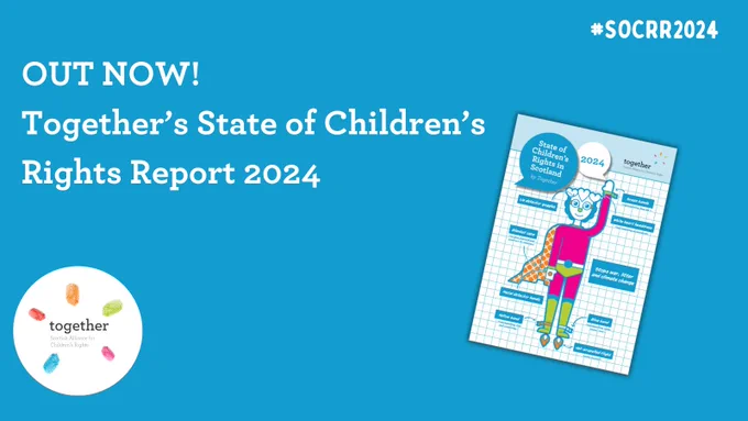 Front cover of the State of Children's Rights Report 2024 is included in the graphic. 