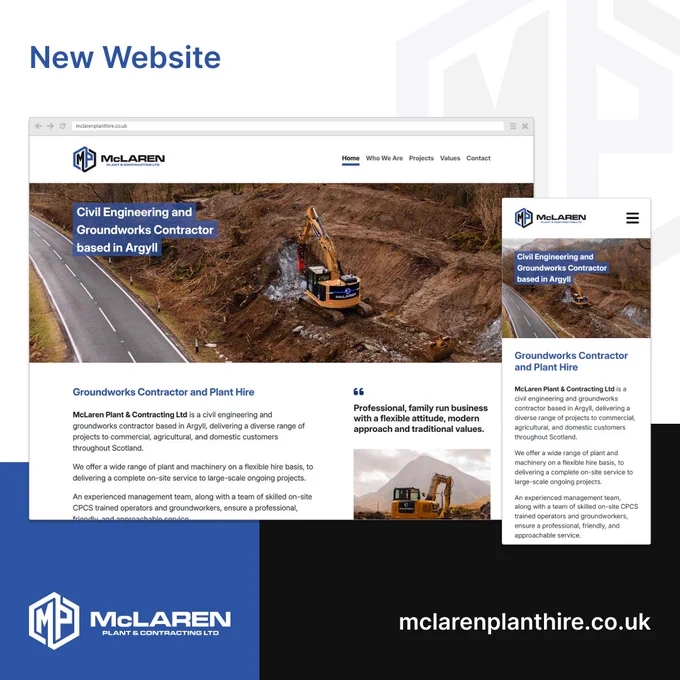 Screenshot of the website hosted at mclarenplanthire.co.uk