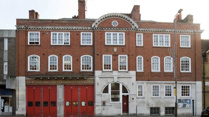 Exterior of the front of Eltham Fire Station, taken in around 2009