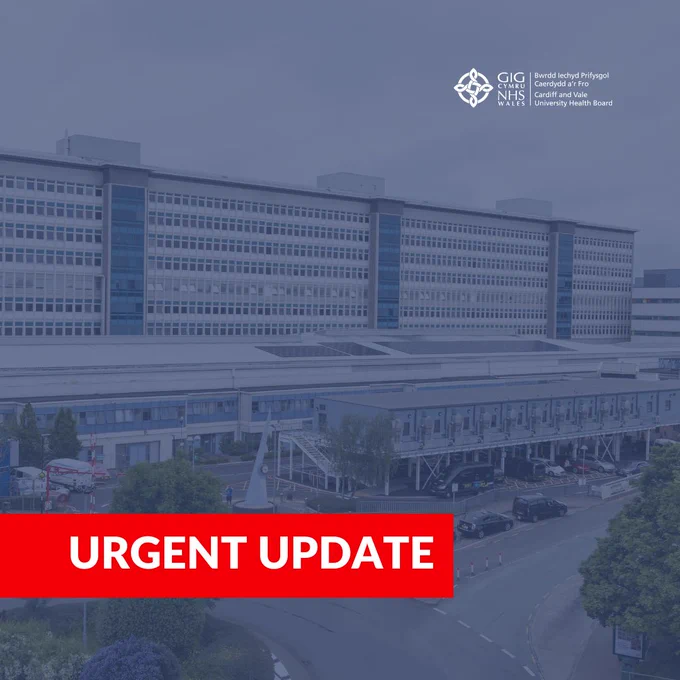 Urgent Update
Cardiff and Vale University Health Board