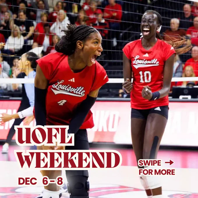 See what's happening around UofL this weekend!

#UofL #UniversityofLouisville #UofLStudents #UofLEvents #UofLAthletics #GoCards #UofLVolleyball #ACCVolleyball #NCAAVolleyball #UofLSports #UofLWeekend