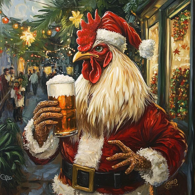 🎅🐓 ‘Twas the night before Christmas, and all down Duval, a rooster dressed as Santa was having a ball! 🌴✨ Only in Key West would the holiday spirit come with feathers and flair. Who’s seen Santa Rooster in action? 😂🎄 #KeyWestChristmas #DuvalStreet #SantaRooster #IslandHolidays #FloridaKeysMagic