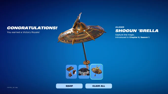 Fortnite Chapter 6, Season 1 Umbrella