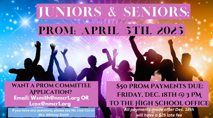 Prom Payments Due Dec 18th