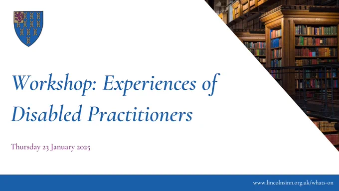 Thursday 23 January 2025, 18:00
Workshop: Experiences of Disabled Practitioners
If you have a disability, or experience of disability as a carer or colleague, we would like to invite you to this evidence gathering workshop 

Spaces are limited to encourage open conversations in an intimate and safe space, where attendees can confidently share their thoughts and needs. For those who cannot attend in person, there will also be the opportunity to take part remotely.
