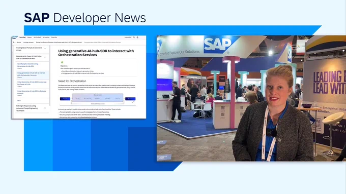 Photo of Developer Advocate Nora Von Thenen live from #SAPTechEd on Tour at UKISUG