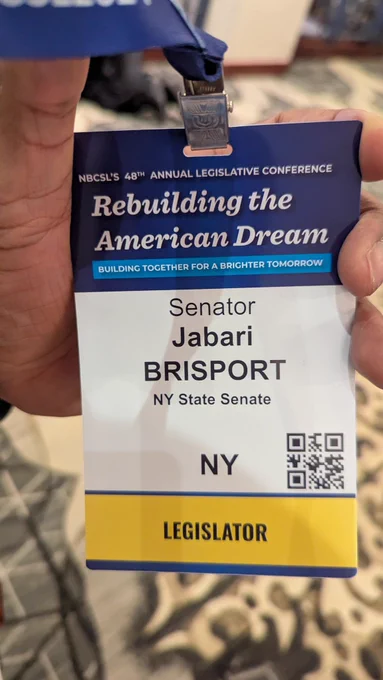 Senator Brisport credential card