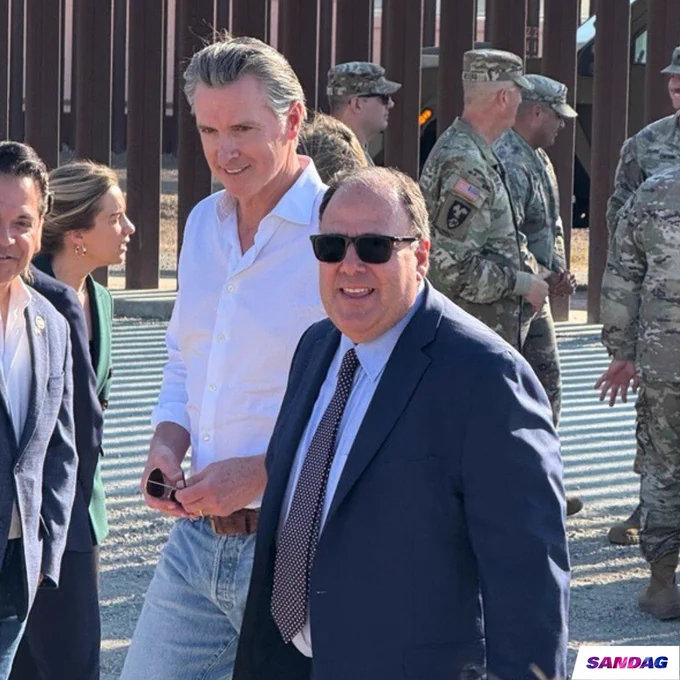 California Governor Gavin Newsom and SANDAG CEO Mario Orso