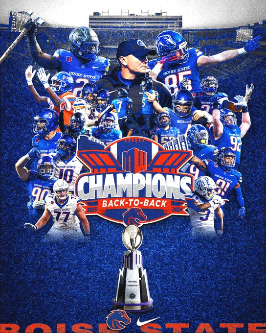 Boise State Football won back-to-back Mountain West Championships. 
