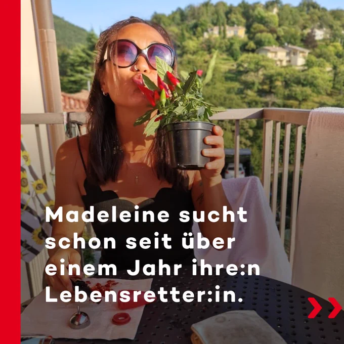 Madeleine sucht noch immer eine passende Stammzellspende.