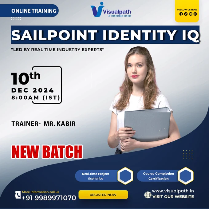 🚀 Join the Next Wave of Identity Governance Experts! 🌟
🎓 New Batch Alert: SailPoint IdentityIQ Training 🎓
👉Attend Online #NewBatch On #sailpointidentityiq by Mr. Kabir
🗓️Batch on: 10th December 2024 @8:00 AM IST.
📞Contact us:  91 9989971070
👉WhatsApp: https://www.whatsapp.com/catalog/919989971070
🌐Visit: https://www.visualpath.in/sailpoint-online-training.html 
🚀 What You'll Learn:
✅Comprehensive IAM fundamentals
✅SailPoint IdentityIQ Configuration & Deployment
✅Real-world case studies and hands-on projects
💼 Who Should Join?
✅Aspiring IAM professionals
✅Security Analysts
✅IT Administrators 
#SailPointTraining #IdentityIQ #IAM #CyberSecurity #SailPoint #sailpointidentity #IBMSecurity #IAM #clouds #cloudcomputing  #IIQ #onlinetraining  #debugging #education #visualpath #student #learning #software #ITSkills #newtechnology #SoftwareCourses #sailpointidentitynow  #softwaretraining #TechEducation #careerdevelopment #career #TechEducation #security