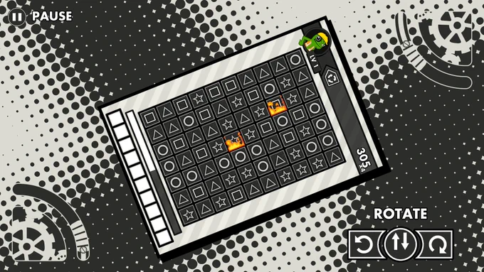 A greyscale Collapsus screenshot with bold whites