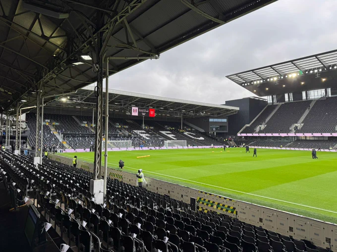 Photo of the pitch 1 hour before kick off