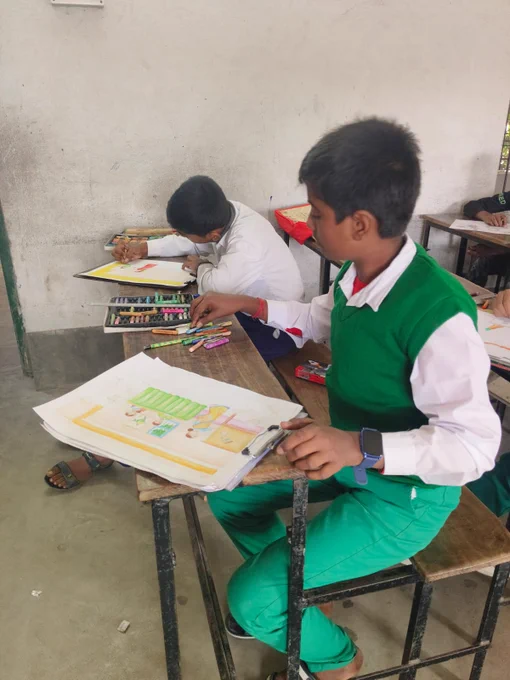 On the occasion of SSR 2025 on Special Campaign Day drawing competition organised with the participation of ELC members at Nabadwip block under Nadia district West Bengal