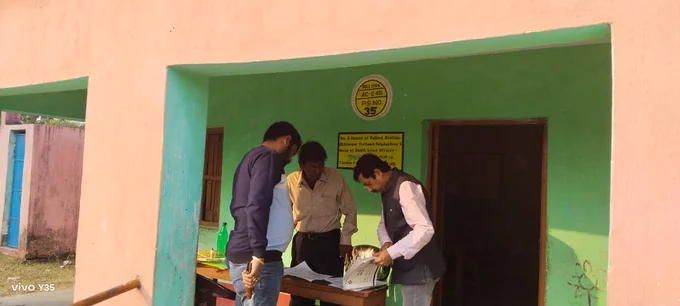On the occasion of Special Summary Revision of Photo Electoral Roll- 2025 visit of polling stations by OC Election of Raghunathpur II block under Purulia district West Bengal.
