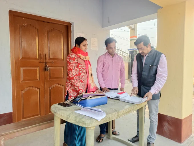 On the occasion of Special Summary Revision of Photo Electoral Roll- 2025 visit of polling stations by OC Election of Raghunathpur II block under Purulia district West Bengal.
