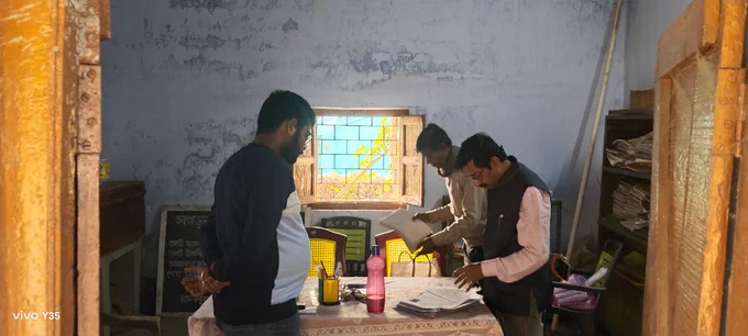 On the occasion of Special Summary Revision of Photo Electoral Roll- 2025 visit of polling stations by OC Election of Raghunathpur II block under Purulia district West Bengal.
