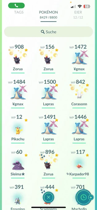 viele giga dynamax lapras, getauschte zoruas und mehr