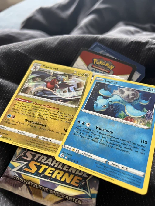 ein holo lapras karte aus strahlende stern
