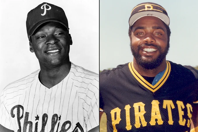 Portraits of Dick Allen and Dave Parker. (National Baseball Hall of Fame and Museum)