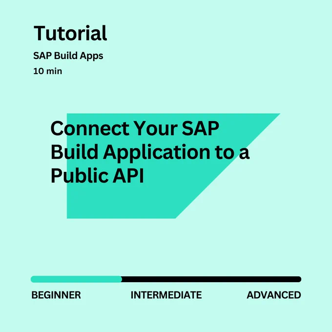 Connect Your SAP Build Application to a Public API
10 min
SAP Build Apps
Beginner Tutorial