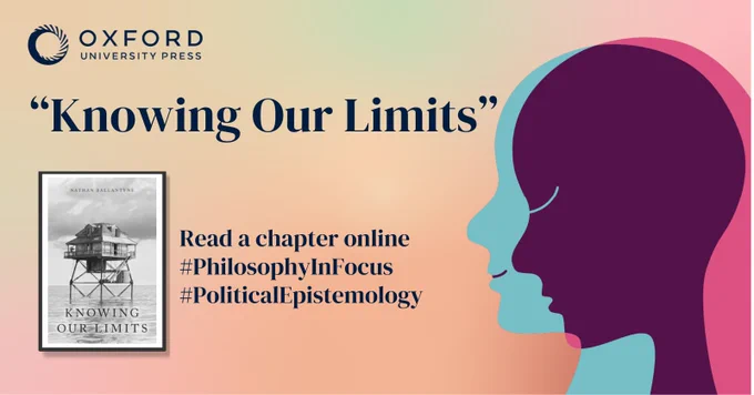 Abstract illustration of a colorful human silhouette with text: 'Read a chapter online' and hashtag '#PoliticalEpistemology'.
