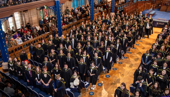 Graduates in the Bute Hall