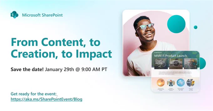 Join in this event to shine a light on the latest SharePoint capabilities and share glimpses of what some of our customers are doing with it. Get clarity on what's available, tips and tricks, and the boundaries you can now push with the latest. If you use SharePoint to create sites, publish news, manage workflows, collaborate with peers – or are simply curious about how agents can transform your intranet – this event is for you. Skill up your SharePoint IQ with the latest on: 1) Simpler authoring & more compelling content, 2) Greater engagement & reach – Scale your message to meet people where they work, and 3) Powerful workflow, automations and agents. See you there. Wednesday, January 29th, 2025, from 9:00 AM - 10:00 AM PST. 