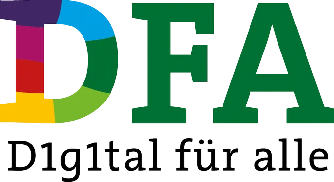 Hier ist das Logo de Publikumpreis "Digital für alle" zu sehen. 