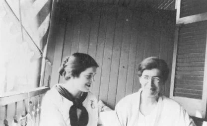 Martha May Eliot and Ethel Collins Dunham (right). Photograph of two women