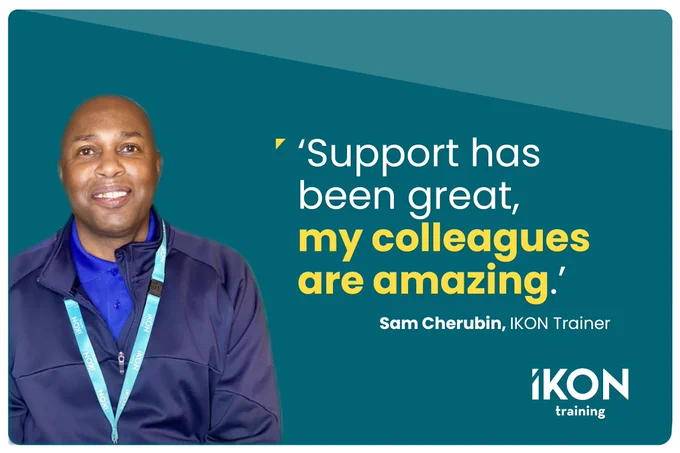 a photo of Sam with his quote. conflict resolution trainer vacancy.