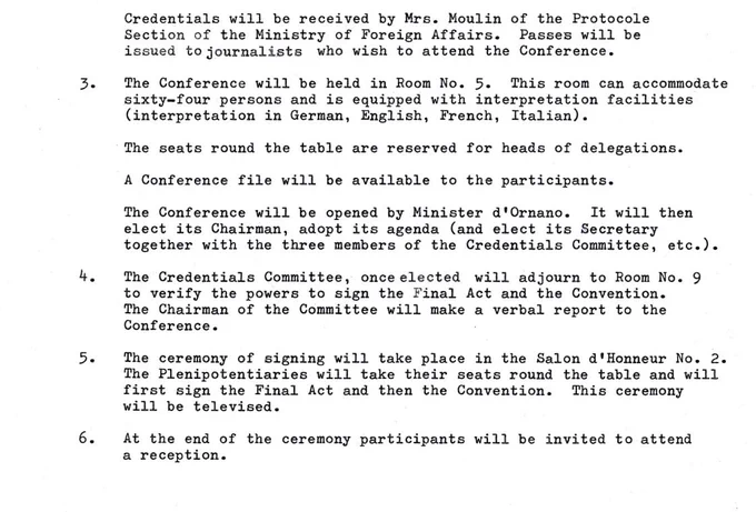 Practical arrangements for the day, 30 May 1975 (pic ESA ECSR)