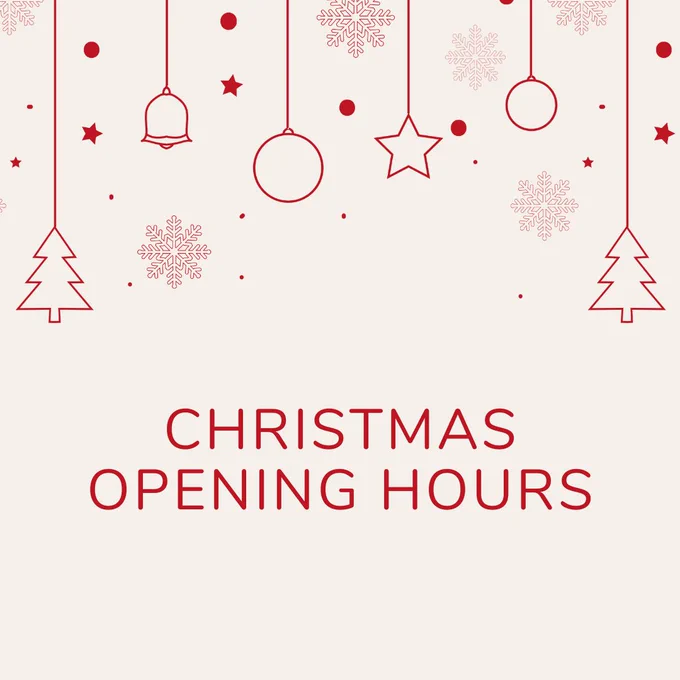 Christmas opening hours