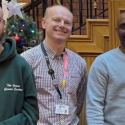 A man smiling