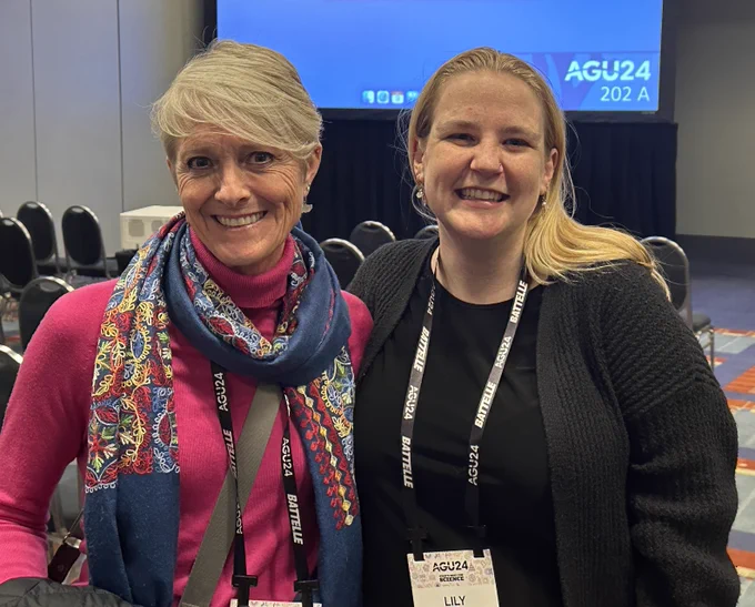 Kate Rodd (CPAESS) and Lily Dove (NOAA Climate & Global Change Postdoctoral Fellow).