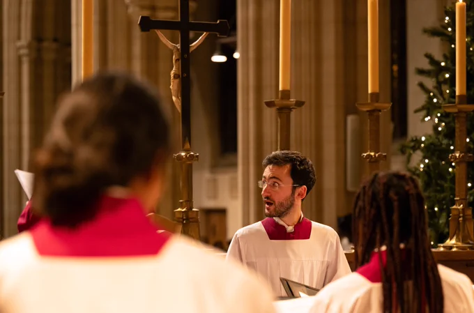 Conductor in a church