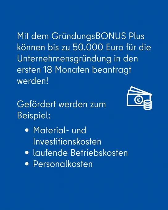 Infokachel Gründungsbonus
