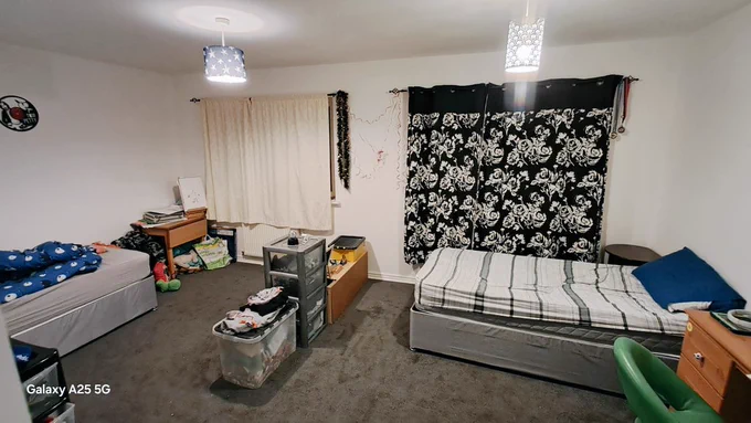 Normally a living room but with a false wall in the middle my teen age 13 and my 9 year old boys can have their own space, I'm hoping for help to make this the best Christmas present for them ever.