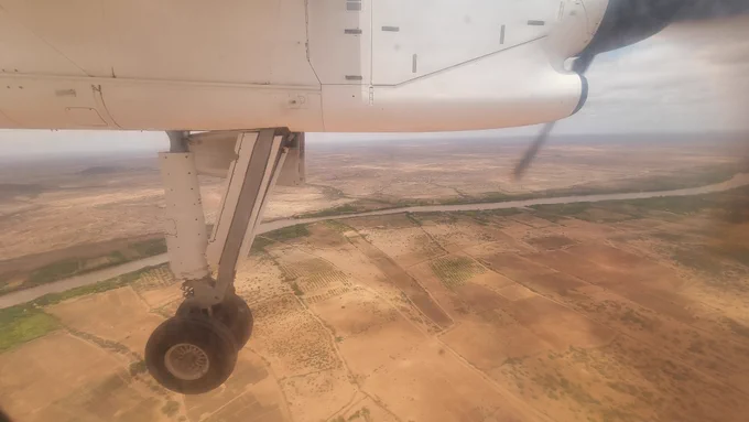 Flying over southern Somalia. 