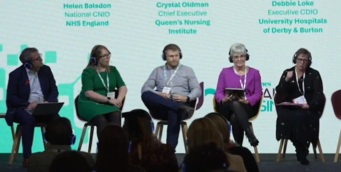 National CNIO Helen Balsdon and the panel at the Nursing Times Digital Nursing event in November.