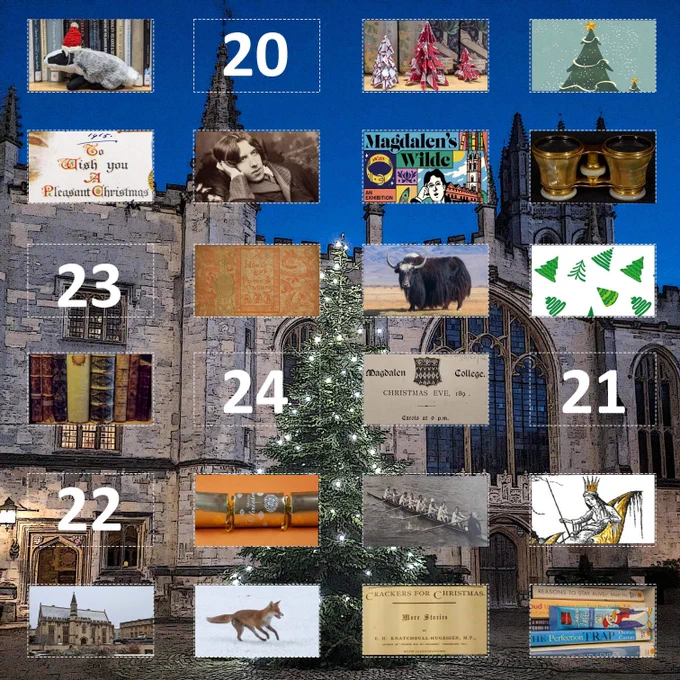 Advent calendar with nineteen ‘windows’ open.