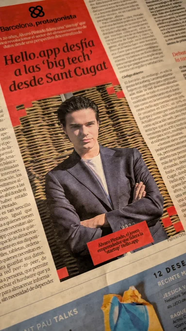 Álvaro Pintado Back Cover (Contraportada) of elPeriódico